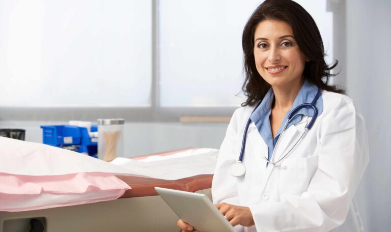 medical practitionar happy after getting done seo for doctors for her website