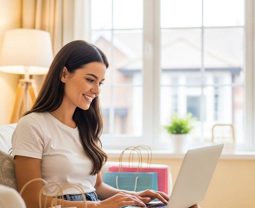 business owner girl is doing e-commerce seo