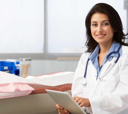 medical practitionar happy after getting done seo for doctors for her website